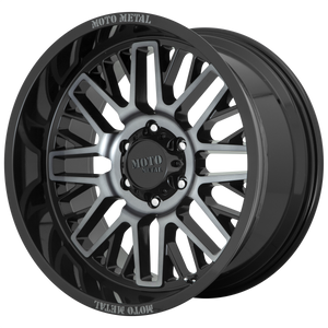 MOTO METAL MO802 20X10 6X139.7 GLOSS-BLK-MACHINED GREY TINT -18MM - MO80221068418N