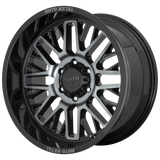 MOTO METAL MO802 20X10 6X135 GLOSS-BLK-MACHINED GREY TINT -18MM - MO80221063418N