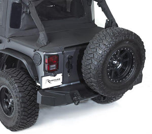 RAMPAGE TRAILMOD REAR BUMPER W/2-WAY TIRE CARRIER | 2007-2018 JEEP WRANGLER JK